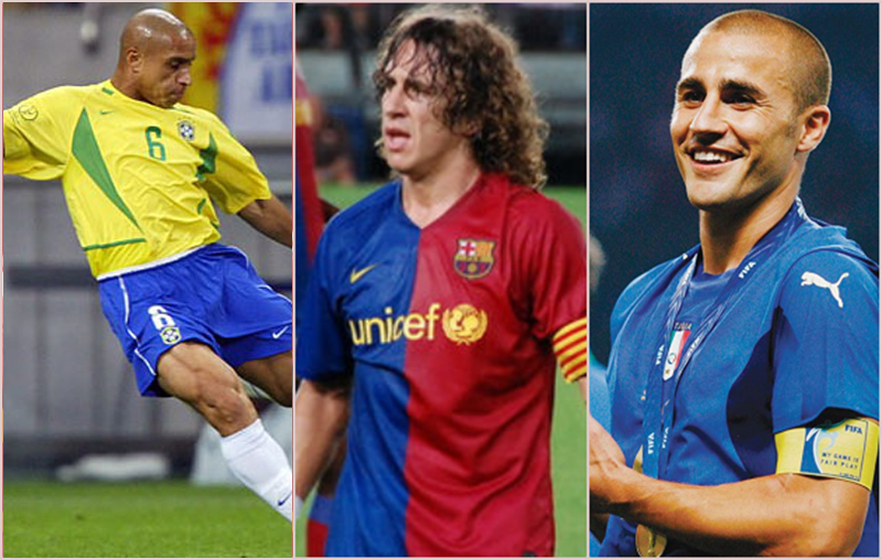 Bộ ba hậu vệ Roberto Carlos  – Carles Puyol – Fabio Cannavaro